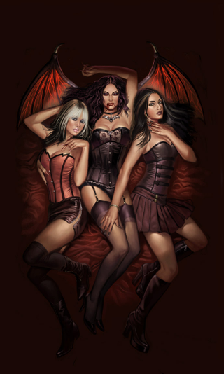 Illustration for article titled Pinup art that kicks you in the teeth
